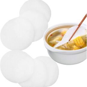 120 Sheets Oil Absorbing Paper for Kitchen, Round Soup Fried Film Food Blotting Paper Oil Scum Filter Paper Greasy Edible Oil-Absorbing Film for Quickly Absorb and Removes Fats