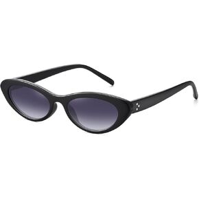 STORYCOAST Trendy Small Cat Eye Sunglasses for Women Retro 90s Oval Narrow Sun Glasses Vintage Skinny Shades UV400 Protection