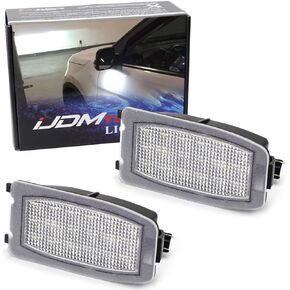 iJDMTOY White LED Under Side Mirror Puddle Lights Compatible With Land Rover Range Rover, Range Rover Sport, LR2 LR3 LR4, (Powered by 18 pcs White SMD LED Lights)