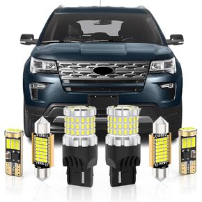 BMT xms LED Interior Light Kit Replacement for FORD Explorer 2013-2020,6000K White Car Light Interior + 7440 Backup Reverse Light, 19 Pieces
