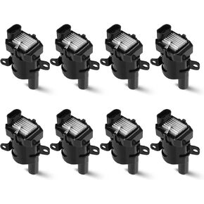 8PCS Ignition Coil Pack Compatible with Chevrolet Express 1500 2500 3500 Suburban GMC Sierra 1500 2500 3500 Buick Rainier Cadillac Escalade Hummer H2 4.8L 5.3L 6.0L,Replace for UF262, Black