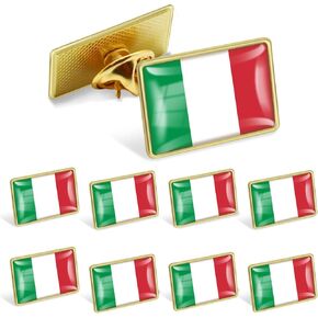 12/25/50/100Pack Official Italy Flag Pins Bulk - Metal Italian National Lapel Pin