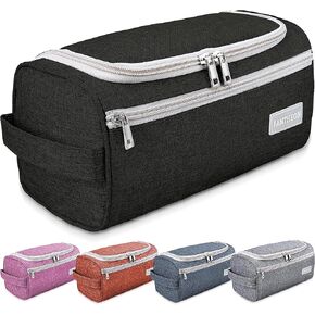 Pantheon Men's Toiletry Bag - Travel Toiletry Bag Wash Bag Hanging Dopp Kit Shaving Kit for Bathroom Shower - Mens Travel Bag Hanging Toiletry Organizer Toiletry Kit for Traveling (Black)