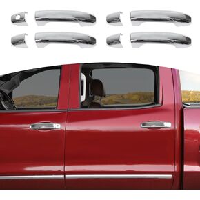 for Silverado Door Handle Cover Trim for Chevy Silverado/Tahoe for GMC Sierra/Yukon 2014-2018 Red Exterior Accessories 4pcs