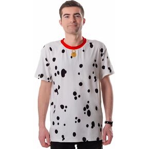 Adult Mens Dalmatian Collar Shirt - Men Women Teens Cow Tshirt Animal Cosplay Halloween Costumes