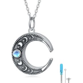 DAOCHONG 925 Sterling Silver Urn Necklace for Ashes Infinity Heart Pendant With Cubic Zirconia Moonstone Teardrop Keepsake Necklace Cremation Jewelry Memorial Pendant Lockets for Ashes 18 inches to 20 inches in Kuwait