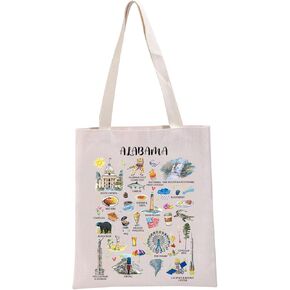 G2TUP Alabama Gift Alabama Vacation Tote Bag Alabama Travel Handbag Alabama Hometown State Gift