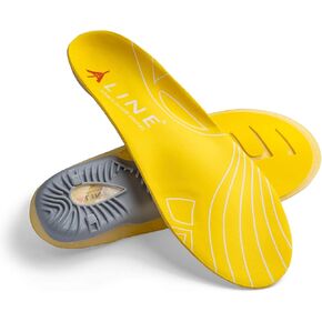 ALINE Cushion Memory Foam Insole - Shock Absorbent, Heel and Foot Support Shoe Inserts - Yellow - Men 11-12 / Women 12-13 / EU 44.5-46