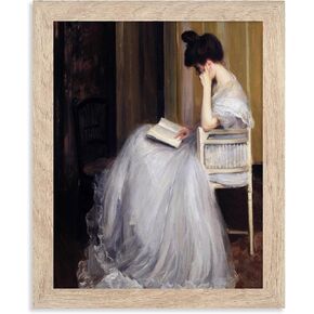 Dansk Kystlandskab Bygevejr Framed Wall Art Prints by Carl Frederik Aagaard Famous Painter Classic Vintage Oil Painting Canvas Prints Decor Landscape Wall Decor (8"x10" BASIC WOODEN FRAME)
