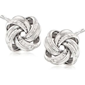 Ross-Simons Italian Sterling Silver Love Knot Earrings