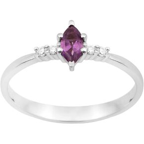 925 Sterling Silver 0.20 Ctw Marquise Natural Choice Gemstone Women Ring Everyday Wear