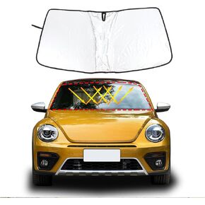 Windshield Sunshade for Volkswagen Beetle 2013-2019, Front Window Sun Shade, Sun Visor Blocker, UV Protector, Heat Shield Keep Your Vehicle Cool, Lightweight & Portable
