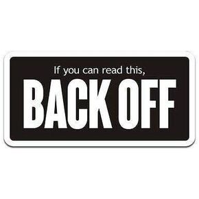 2 pcs - Back Off Helmet Sticker, Car Bumper Decals, Motorcycle Safety Sticker, 4 inches