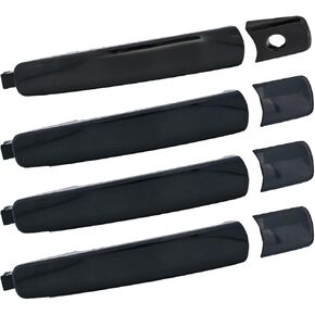 DEAL AUTO ELECTRIC PARTS New 4pcs Complete Left+Right Front+Rear Side Black Exterior Door Handle Pair Compatible With 03-08 FX35/FX45 08-13 Rogue 14-15 Rogue Select 03-07 Murano Without Keyless Entry