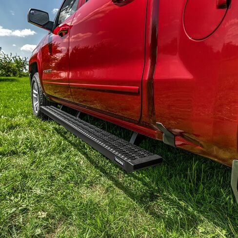RealTruck Growler Steps for Ford F-150/F-250/F-350 | Cab Length, Rust-Proof Aluminum, Textured Black | GFF15QC-TX | Fits 2015-2024 Ford F-150, 2018-2020 Raptor, 2017-2020 F250/F350/F450 Quad Cab in Kuwait