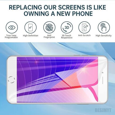 for iPhone 8 Screen Replacement 4.7" Black with Home Button LCD Display for iPhone SE 2nd 2020 Digitizer 3D Touch Assembly Repair Kit Front Camera Speaker Sensor Fix Tools A1863 A1905 A1906 in Kuwait