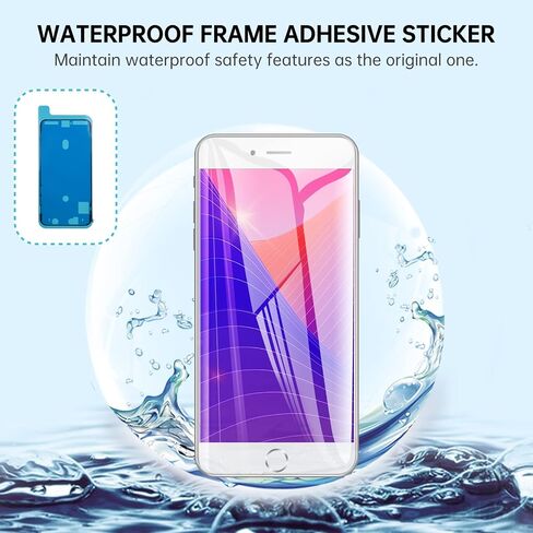 for iPhone 8 Screen Replacement 4.7" Black with Home Button LCD Display for iPhone SE 2nd 2020 Digitizer 3D Touch Assembly Repair Kit Front Camera Speaker Sensor Fix Tools A1863 A1905 A1906 in Kuwait