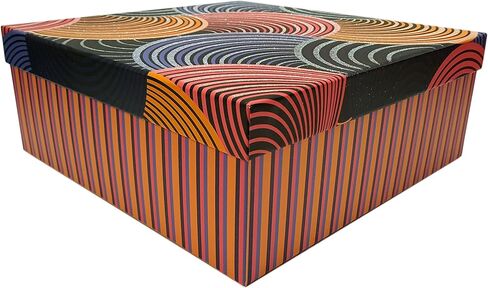 ALEF Elegant Decorative Themed Nesting Gift Boxes -3 Boxes- Nesting Boxes Beautifully Themed and Decorated - Perfect for Gifts or Simple Decoration Around the House! (Sparkle Line Pattern) in Saudi Arabia
