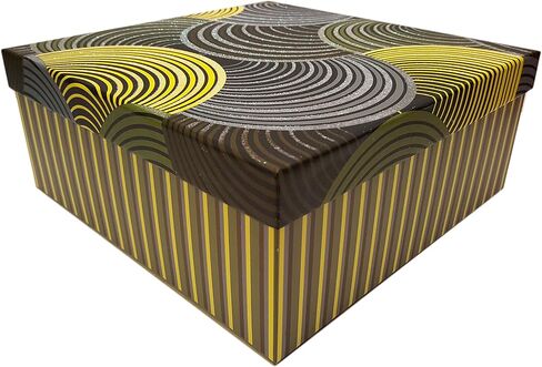 ALEF Elegant Decorative Themed Nesting Gift Boxes -3 Boxes- Nesting Boxes Beautifully Themed and Decorated - Perfect for Gifts or Simple Decoration Around the House! (Sparkle Line Pattern) in Saudi Arabia
