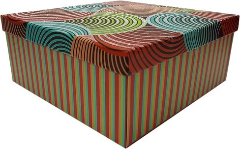 ALEF Elegant Decorative Themed Nesting Gift Boxes -3 Boxes- Nesting Boxes Beautifully Themed and Decorated - Perfect for Gifts or Simple Decoration Around the House! (Sparkle Line Pattern) in Saudi Arabia