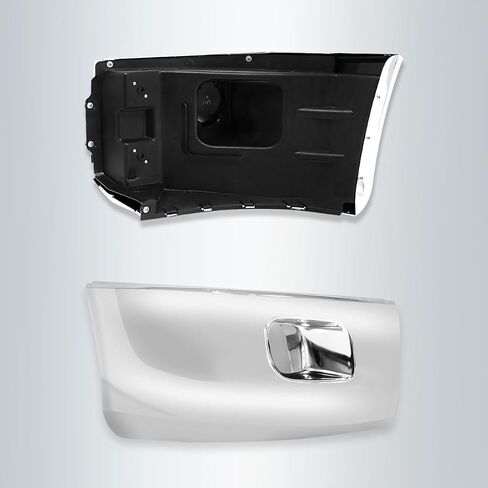 Bumper Corner w/o Fog Light Hole fit for 2013-2022 Peterbilt 579 Semi Truck Left Side Chrome in Kuwait