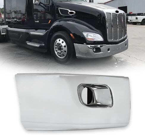 Bumper Corner w/o Fog Light Hole fit for 2013-2022 Peterbilt 579 Semi Truck Left Side Chrome in Kuwait