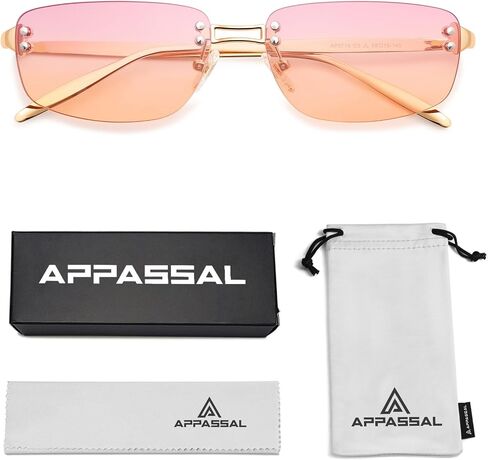 Trendy Y2k Sunglasses for Women Vintage Rectangle Sunnies AP3719 in Saudi Arabia