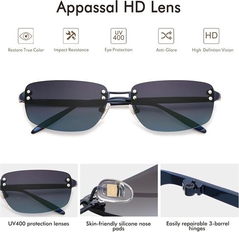 Trendy Y2k Sunglasses for Women Vintage Rectangle Sunnies AP3719 in Saudi Arabia