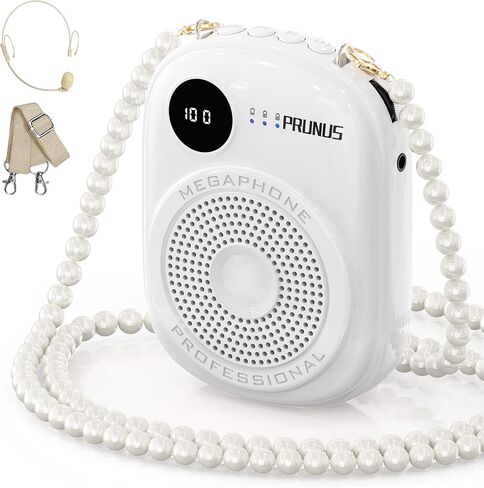 Voice Amplifier for Teacher,Portable Bluetooth Wired Voice Amplifier with Microphone Headset and Speaker, Mini Voice Amplifier for Classroom,Speech,Training,Tour Guide,Mini Bag Design-Beige in Saudi Arabia
