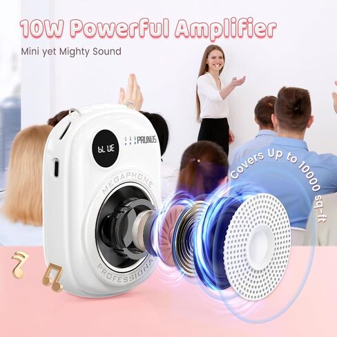 Voice Amplifier for Teacher,Portable Bluetooth Wired Voice Amplifier with Microphone Headset and Speaker, Mini Voice Amplifier for Classroom,Speech,Training,Tour Guide,Mini Bag Design-Beige in Saudi Arabia