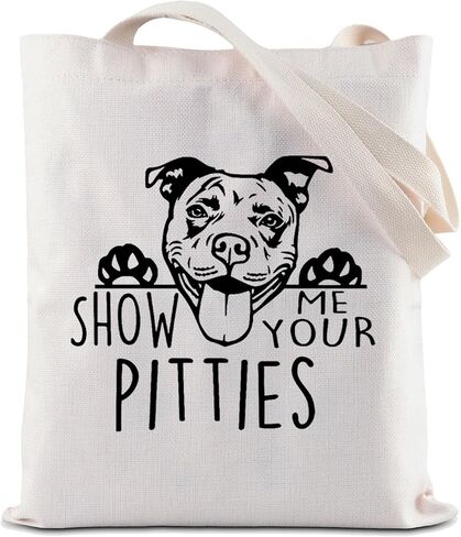 ZJXHPO Funny Pitbull Gift Show Me Your Pitties Dog Lovers Gift Pitbull Mom Cosmetic Bag Zipper Accessory Pouch (Pitties Dog) in Saudi Arabia