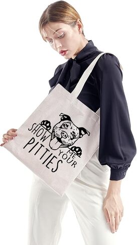 ZJXHPO Funny Pitbull Gift Show Me Your Pitties Dog Lovers Gift Pitbull Mom Cosmetic Bag Zipper Accessory Pouch (Pitties Dog) in Saudi Arabia