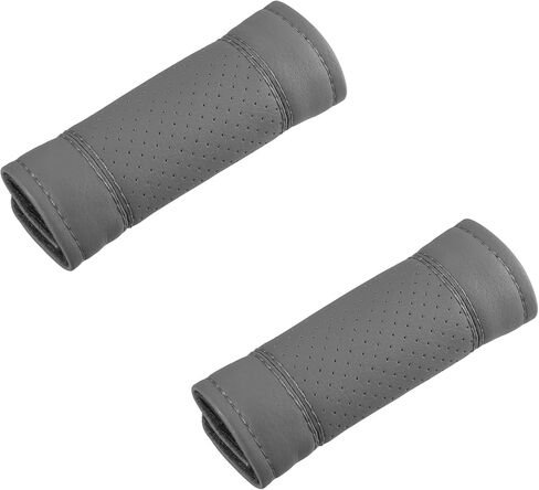 X AUTOHAUX 2pcs Universal Car Accessories Faux Leather Door Handle Cover Soft Car Handle Protector Black in Saudi Arabia