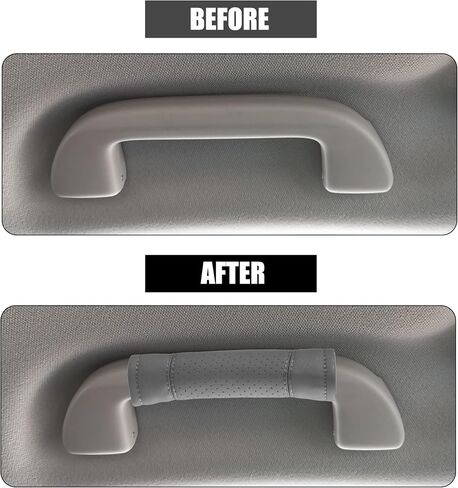 X AUTOHAUX 2pcs Universal Car Accessories Faux Leather Door Handle Cover Soft Car Handle Protector Black in Saudi Arabia