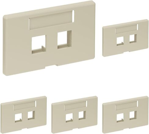 Leviton 49910-HW2 2-Port QuickPort Modular Furniture Faceplate (Herman Miller)، أبيض in Saudi Arabia