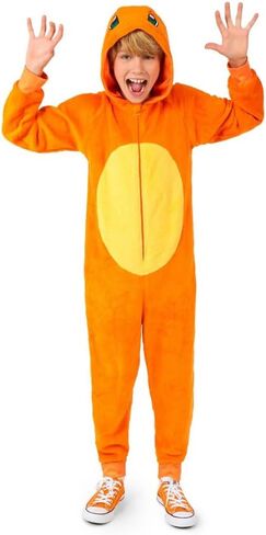 Spirit Halloween Pokemon Youth Hooded Union Suit Costume Jumper Pajama Choose Charmander or Gengar in Saudi Arabia