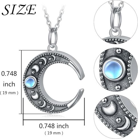 DAOCHONG 925 Sterling Silver Urn Necklace for Ashes Infinity Heart Pendant With Cubic Zirconia Moonstone Teardrop Keepsake Necklace Cremation Jewelry Memorial Pendant Lockets for Ashes 18 inches to 20 inches in Kuwait