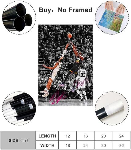 XPLOOT Victor Wembanyama Vs Kevin Durant Game Classic Moments Black And White Style Poster Art Decor Painting Aesthetic Wall Art Canvas for Bedroom Decor 16x24inch(40x60cm) Unframe-style in Saudi Arabia