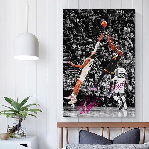 XPLOOT Victor Wembanyama Vs Kevin Durant Game Classic Moments Black And White Style Poster Art Decor Painting Aesthetic Wall Art Canvas for Bedroom Decor 16x24inch(40x60cm) Unframe-style in Saudi Arabia