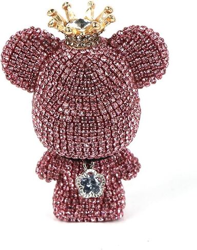 Bling Crystal Bear Car Air Freshener With Vent Clip,Valentine's Day Gift Car Air Vent Freshener for Vent Decoration, Rhinestone Aesthetic Car Decor for Girls Friends Family Bear Lover (red) in Kuwait