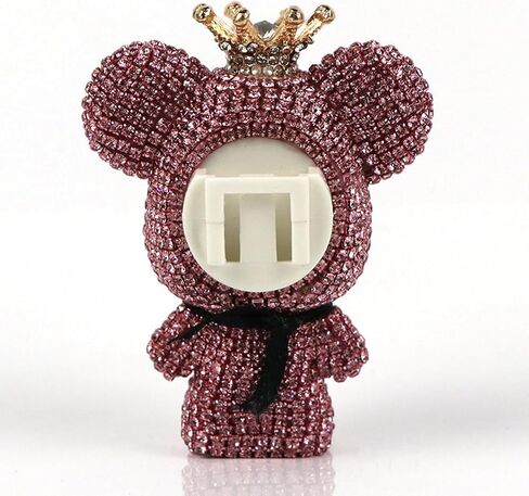Bling Crystal Bear Car Air Freshener With Vent Clip,Valentine's Day Gift Car Air Vent Freshener for Vent Decoration, Rhinestone Aesthetic Car Decor for Girls Friends Family Bear Lover (red) in Kuwait