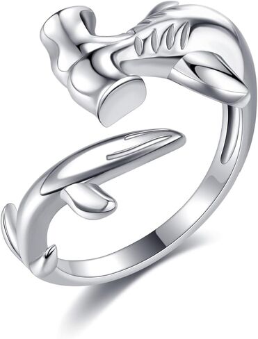 YAFEINI Hammerhead Shark Rings 925 Sterling Silver Shark Fidget Rings Shark Jewelry For Women in Saudi Arabia