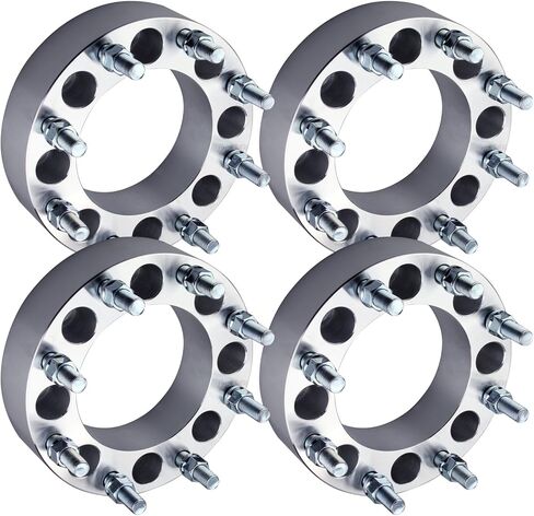 DCVAMOUS 2PC 8x6.5 to 8x180 Wheel Adapters 2 Inch with 14x1.5 Studs Compatible with Chevy GMC 8 Lug for 1999-2010 Silverado Sierra 2500 3500 HD | 2014-2021 RAM-2500 3500 (8x180 Rim on 8x165.1 Truck) in Kuwait