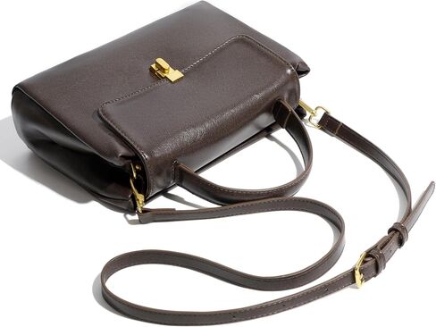 Women's Soft Leather Top Handle Crossbody Flap Satchel Bag in Saudi Arabia