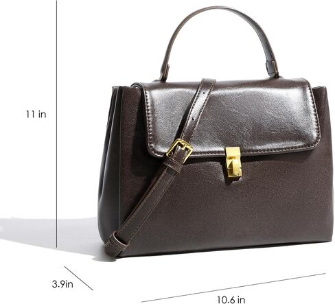 Women's Soft Leather Top Handle Crossbody Flap Satchel Bag in Saudi Arabia