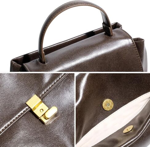 Women's Soft Leather Top Handle Crossbody Flap Satchel Bag in Saudi Arabia