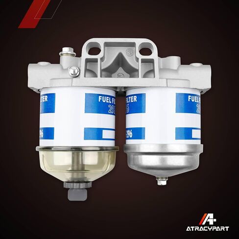 مجموعة فلتر الوقود المزدوج طراز CAV متوافق مع نماذج جرار Ford 2000 2600 2910 3000 3600 3610 4000 4600 4610 5000، يستبدل # EBPN9N166AA، 7111-296 in Kuwait