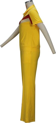 Batehif Women's Lounge Outfits Two Piece Sets 80s 90s Short Sleeve Zipper Top Flare Legging Pants in Saudi Arabia