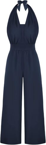Belle Poque Women Halter Jumpsuits High Waisted Wide Leg Jumpsuits with Pockets 2023 in Saudi Arabia