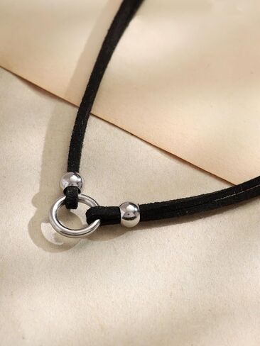 Sacina O Ring Choker, Black Choker, Black Necklace, Boho Necklace, Vintage Necklace, Gothic Choker, Halloween Christmas New Year Jewelry Gift For Women in Saudi Arabia